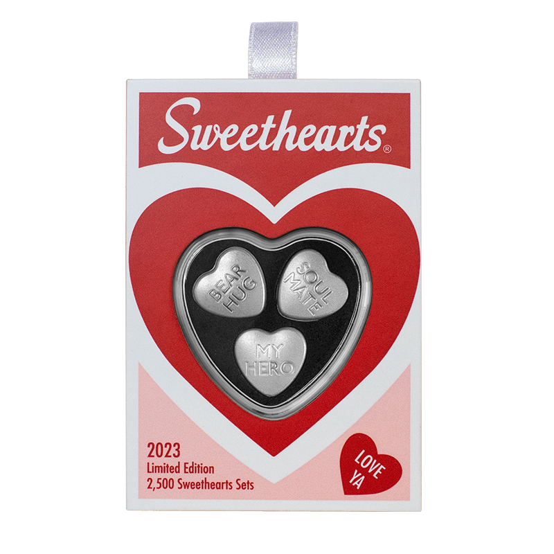 Image for 2023 Sweethearts ® Pure Silver Hearts Set from TD Precious Metals